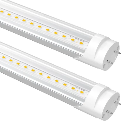 Miniatura 28 de Bombillas fluorescentes de recambio de 4 pies, bombillas LED T8 de 4 pies tipo A+B, 24W (equivalente a 65W) 3200LM, 3000K blanco cálido, tubo de 48