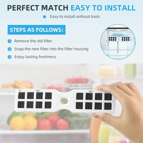 Miniatura 6 de AMI PARTS Pure-Air AF-2 Filtro de aire apto para refrigerador Frigidaire frgpaaf-2 Reemplazar FRFS282LAF FRFS2823AW FRFS2823AS GRMG2272BF PRFS2883AF