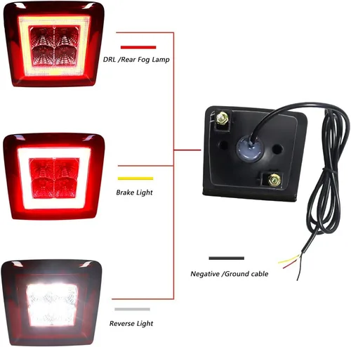 Miniatura 6 de Kit de luz de freno antiniebla trasera LED con lente roja para Nissan 370Z 2009 en adelante, 13-17 Juke Nismo