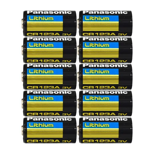 Panasonic Baterías de litio CR123A de 3 V para fotos de litio, 0.67 pulgadas de diámetro x 1.36 pulgadas de alto (0.669 in x 1.358 in) (paquete de