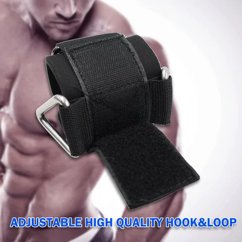Miniatura 5 de Puños ajustables para muñeca de neopreno con correas acolchadas para equipos de entrenamiento de fuerza con máquinas de cable