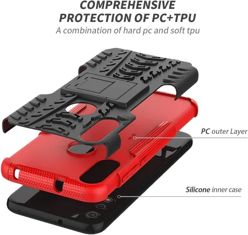 Miniatura 4 de Funda para teléfono Moto E, Motorola e con protector de pantalla HD, protector de silicona a prueba de golpes con función atril para Moto E (2020)