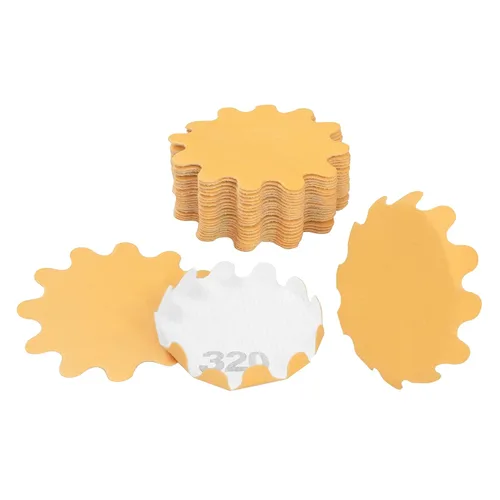 Miniatura 29 de Keystone Flex Edge Gold - Discos de lijado de gancho y bucle de 1 pulgada, papel de arena ondulado para lijadoras de cuencos y accesorios de lijado
