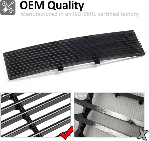 Miniatura 6 de Insertos de parrilla compatibles con F150 2009-2014, parrilla frontal de aluminio macizo billet (negro)