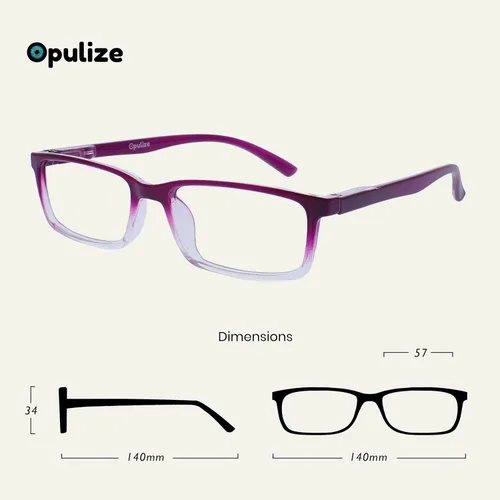 Miniatura 2 de OPULIZE SEE Gafas de lectura con bloqueo de luz azul para mujeres y hombres, marco estrecho, bisagras de resorte, gafas para computadora
