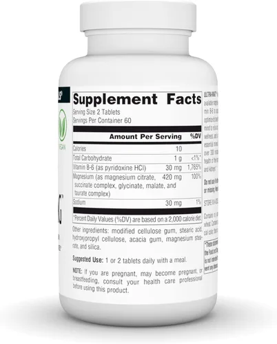 Miniatura 3 de Source Naturals Ultra-Mag, magnesio biodisponible 5 en 1 - Relaja los músculos y calma los nervios* - 120 tabletas veganas