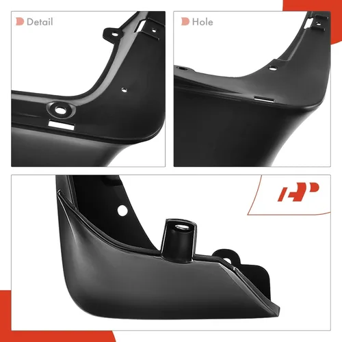 Miniatura 6 de A-Premium Juego de 4 unidades de guardabarros con accesorios de hardware compatibles con Tesla Model S 2012-2016, sedán, color negro mate, delantero