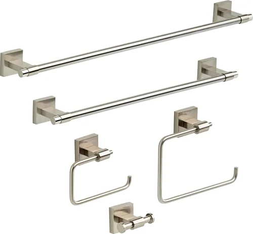 Miniatura 2 de Franklin Brass Maxted (1-Pack) Barra de Toalla de 24 Pulgadas para Baño, Barra de Toalla Satinada de Níquel para Soporte de Toalla de Pared, Níquel