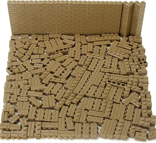 Miniatura 6 de Juego de ladrillos de perfil de mampostería a granel de 260 piezas de bloques de construcción para pared de construcción de casas, piezas MOC