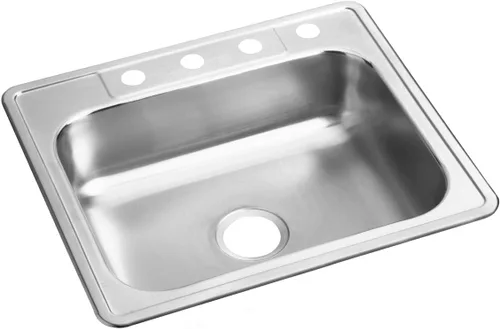 Miniatura 30 de Elkay D12522 Dayton Fregadero de Cocina de Acero Inoxidable de 25" de Empotrar de Una Sola Cubeta - 1 Orificio para Grifo