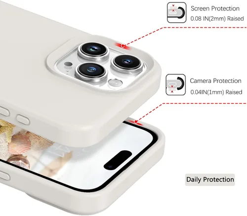 Miniatura 66 de GUAGUA Funda compatible con iPhone 17 Pro Max de 6.9 pulgadas, silicona líquida, goma de gel suave, delgada, forro de microfibra delgada