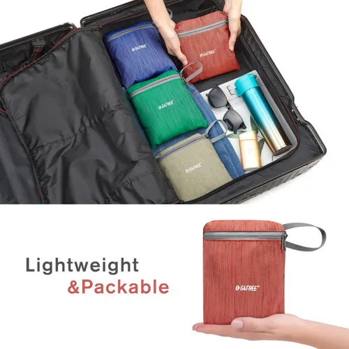 Miniatura 6 de G4Free Mochila de senderismo de 10L Mochila de viaje pequeña Mochila plegable ligera Mochila de hombro plegable casual Rojo