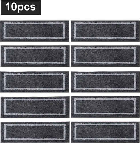 Miniatura 5 de COSY HOMEER Alfombra antideslizante suave de 28 x 9 pulgadas, para interiores en peldaños de madera, alfombras para niños y perros, 100 % poliéster