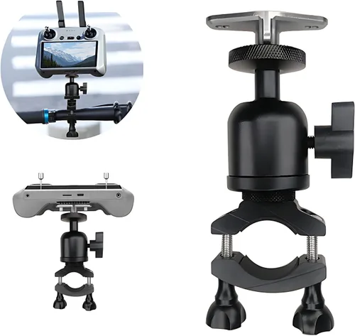 Soporte de bicicleta para Mini 4 Pro/DJI Neo RC2 Soporte de manillar de bicicleta compatible con DJI Mini 3 Pro/Air 2s/Mavic 3 Drone Bike Aluminu