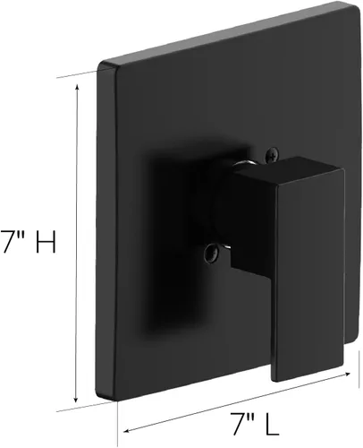 Miniatura 2 de Design House 597096 Karsen II - Moldura de ducha con válvula de un solo mango, color negro mate