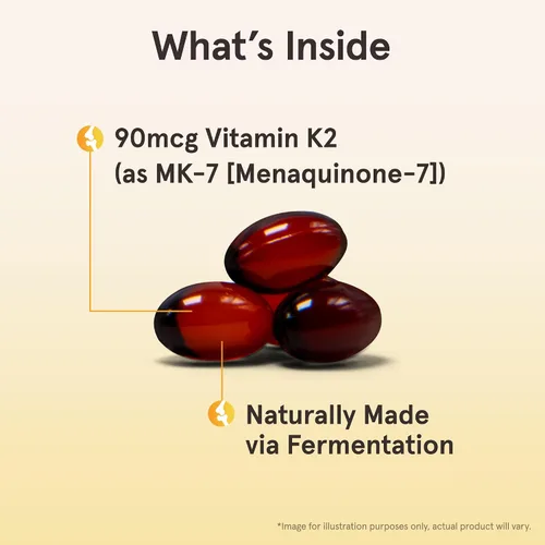 Miniatura 3 de Jarrow Formulas MK-7 90 mcg - Forma bioactiva de vitamina K2 - 60 porciones (cápsulas blandas) - para la salud ósea y cardiovascular - Suplemento