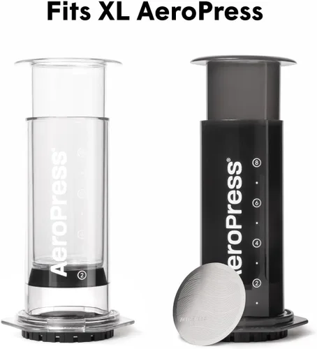 Miniatura 7 de AeroPress XL Filtro Reutilizable de Acero Inoxidable 316, Filtro de Café de Metal Duradero, Sostenible, Ecológico, Apto para Viajes, Se Ajusta a
