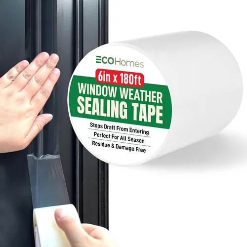 Miniatura 15 de ECOHomes Cinta de sellado para ventanas Cinta de sellado de clima de invierno para bloquear corrientes de aire frío a través de huecos de ventanas