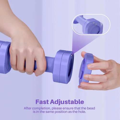 Miniatura 3 de Zempox Adjustable Dumbbell Set, 4 in 1 Free Weight Dumbbell Set for Women, Hand Weight for Women at Home, Each 2lb 3lb 4lb 5lb with TPU Soft Rubber