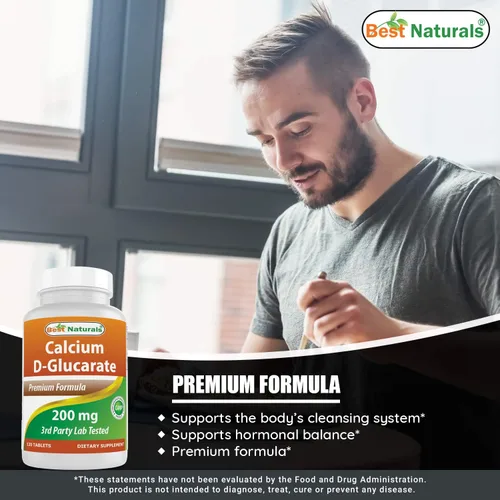 Miniatura 4 de Best Naturals D-glucarato de calcio 200 mg 120 comprimidos