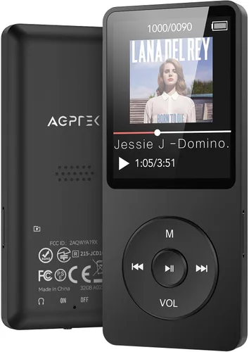 Miniatura 11 de AGPTEK A02PL Reproductor de MP3 de 64 GB, 70 horas de reproducción, sin pérdidas de sonido, Reproductor de música, Soporta hasta 128 GB