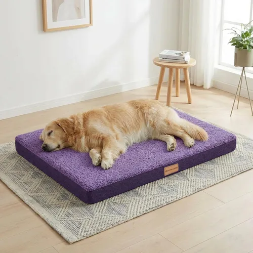 Miniatura 7 de Cama ortopédica para perros Patas Lague de tamaño grande 36''X24'', suave, impermeable, de espuma en forma de caja de huevos, cama para jaula