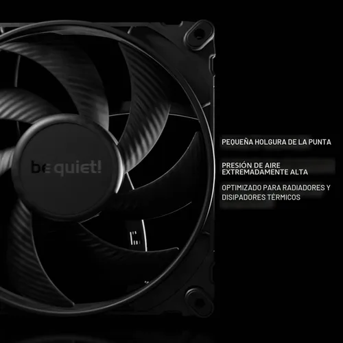 Miniatura 2 de be quiet! Silent Wings Pro 4 120mm PWM 3000 RPM Ventilador de enfriamiento premium de bajo ruido 4-Pino BL098 Negro