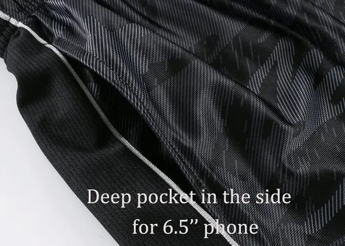Miniatura 6 de Pantalones cortos de baloncesto para hombre, de secado rápido, con cordón y bolsillos, para correr y gimnasio