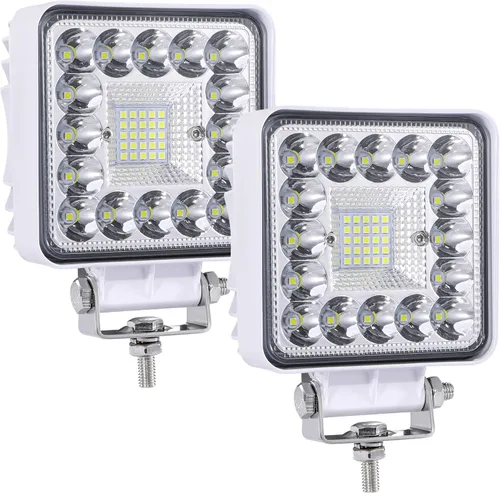 Miniatura 10 de Luces LED para tractor de 4 pulgadas con forma de cubo de 12 V, 120 W, luces antiniebla para camiones, barcos, SUV