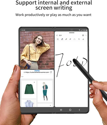 Miniatura 3 de Galaxy Z Fold 7/6/5/4/3 S Pen para Samsung Galaxy Z Fold 7/6/5/4/3, S Pen Fold Edition solo compatible (2 bolígrafos negros)