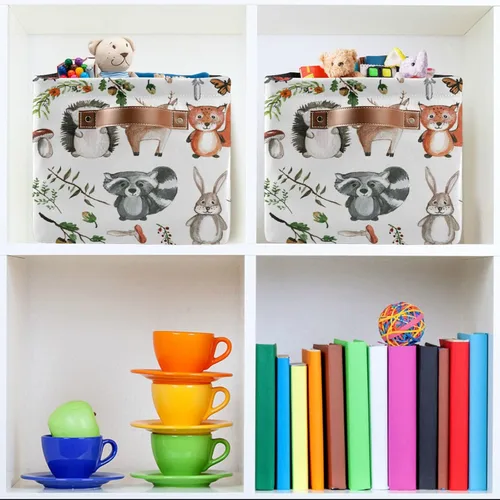 Miniatura 7 de senya Cesta de almacenamiento de 2 piezas, bolsa de ropa plegable grande rectangular de tela plegable para la ropa sucia, cubo de lavado plegable