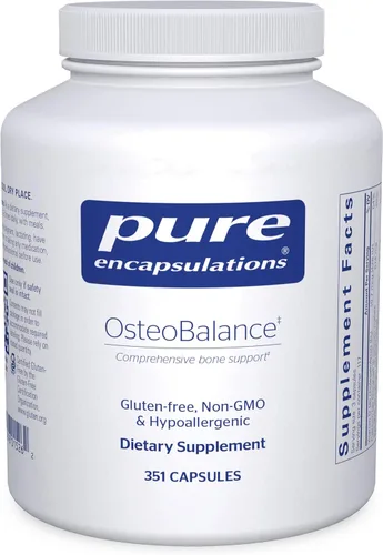 Pure Encapsulations OsteoBalance | Suplemento hipoalergénico para promover la absorción de calcio y mejorar la mineralización ósea saludable* | 351