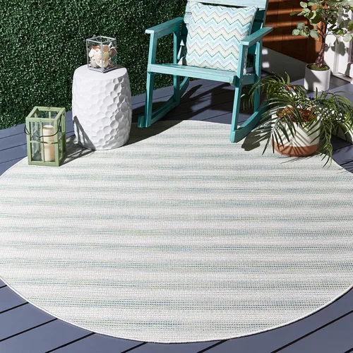 Miniatura 43 de SAFAVIEH Hampton Collection - Alfombra lavable para exteriores de 2 x 9 pies, color marfil y gris, no desprende pelusa y fácil de limpiar, ideal