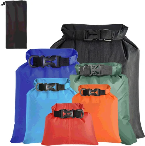 6 bolsas secas impermeables, bolsas secas ligeras para kayak, impermeables, bolsa impermeable al aire libre para kayak, senderismo, canotaje, 6