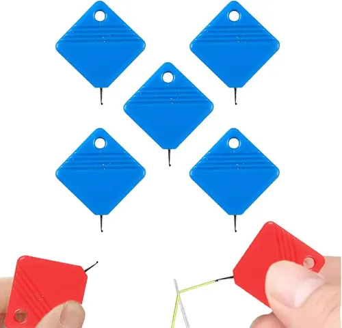Miniatura 11 de Enhebrador de agujas automático, nuevo enhebrador de agujas para máquina de coser 2024, enhebradores de agujas de plástico, herramienta de Rojo-5 PCS