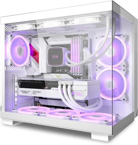 Miniatura 9 de PCCOOLER C3T500 ARGB Chasis para PC Mid Tower Escritorio Superior para PC Gaming para ATX/M-ATX/ITX con 6 Ventiladores ARGB, Diseño Sin Columnas