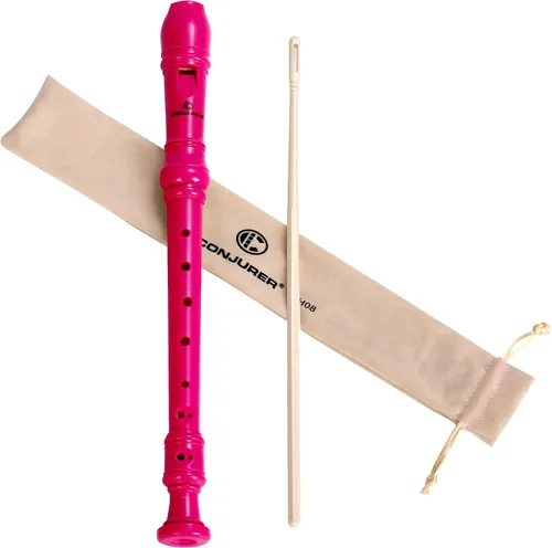 Miniatura 14 de CONJURER Grabadora soprano para niños y estudiantes, 10 unidades, flauta alemana de 8 agujeros, para principiantes, con varilla de limpieza y bolsa