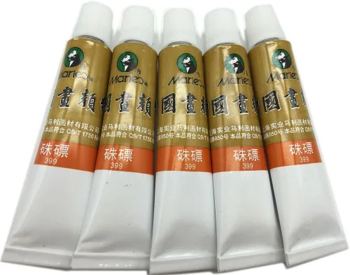 Miniatura 31 de Easyou Dibujo de acuarela de tubos de color de pintura china de gran tamaño de Marie's 0.4 fl oz* 5pcs No. 302 Scarlet