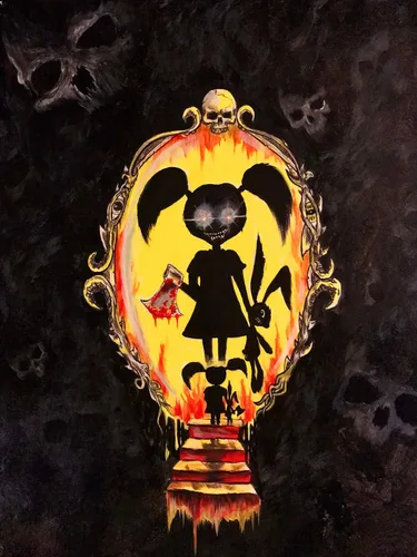 Miniatura 3 de Buyartforless Mystery Girl Mirror of Terror por Ed Capeau Giclée Arte Pintura Reproducción POD