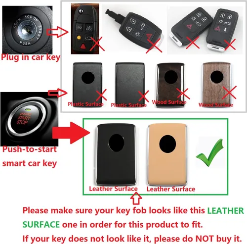 Miniatura 2 de Funda para llavero de fibra de carbono genuina para Volvo C30 S60 S80 S90 S901 V70 V90 Cross V90CC XC40 XC60 XC70 XC90 Smart Car Remote Key Fob Case