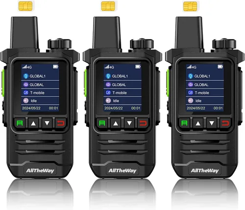 Miniatura 11 de Walkie Talkies globales gratuitos de por vida, radio 4G PoC, radio nacional, radio PTT bidireccional de larga distancia con linterna para equipos
