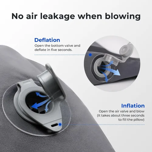 Miniatura 6 de FLEXTAILGEAR Almohada inflable para camping, almohadas de viaje ultraligeras con funda lavable, vejiga de TPU para camping, senderismo, avión, viaje