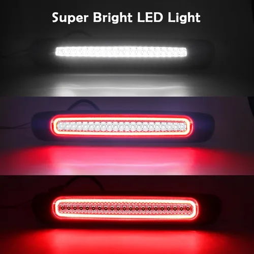 Miniatura 5 de Tercera Luz de Freno LED Compatible con Silverado Sierra 2007-2013 1500 2500 3500 1500HD 2500HD 3500HD 3ra Luz de Freno, Luz de Parada Central