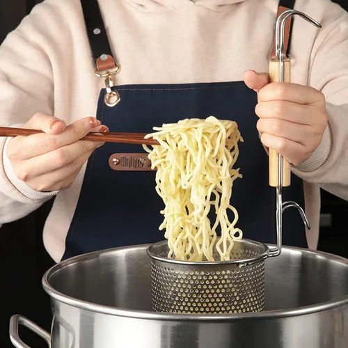 Miniatura 2 de MyLifeUNIT Colador de Pasta, Paquete de 2 Coladores de Araña de Malla de Acero Inoxidable para Pasta, Fideos, Dumplings (4.54"D x 6.1"H)