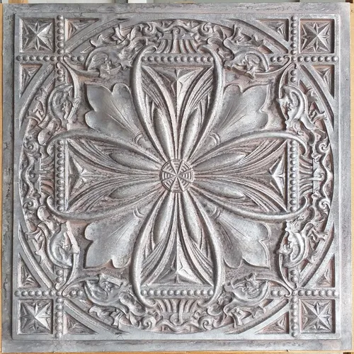Miniatura 25 de from Plain to Beautiful in Hours DCT10at-24x24 Milan - Azulejo de techo de PVC de 2' x 2' para pegar o colocar (Caja / 4 pies cuadrados), Taupe