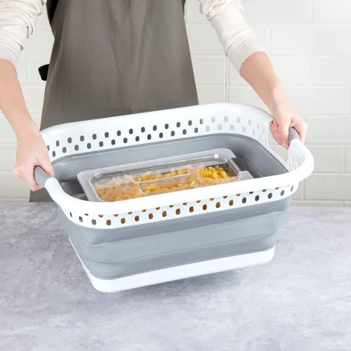 Miniatura 6 de Restaurantware - Contenedor plegable de 20.8 x 15.4 x 8.7 pulgadas, 1 contenedor de almacenamiento duradero - Asas integradas, organizador