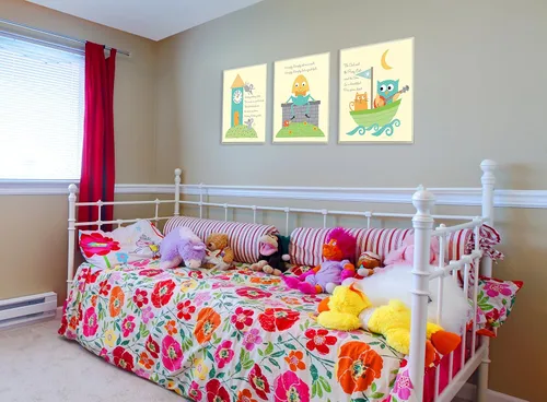 Miniatura 2 de The Kids Room by Stupell Classic Nursery Rhyme - Juego de 3 placas rectangulares de pared, 11 x 0.5 x 15, fabricado con orgullo en Estados Unidos