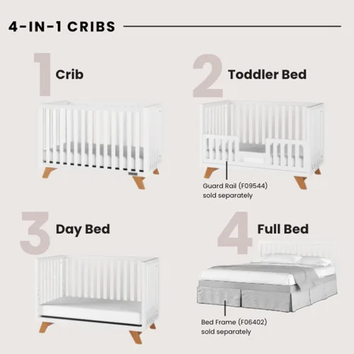 Miniatura 3 de Child Craft SOHO - Juego de cuna de 3 cajones, cofre, 3 piezas, incluye cuna convertible 4 en 1, cómoda, pecho (blanco natural)