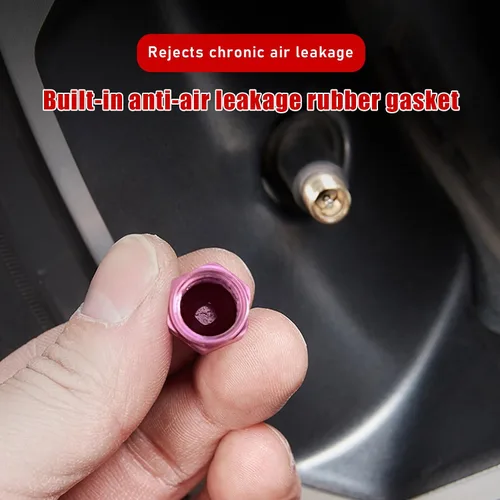 Miniatura 4 de Ziciner 12 PCS Tapas de Vástago de Válvula de Neumático de Automóvil, Cubiertas de Válvula de Rueda de Aleación de Aluminio con Junta Tórica de Rosa