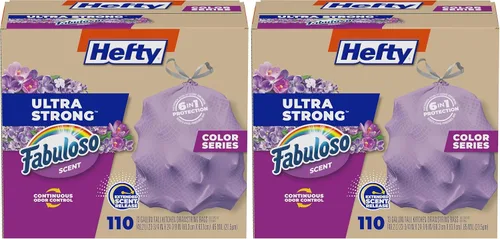 Miniatura 10 de Hefty Bolsas de basura ultra fuertes de 13 galones, bolsas de basura altas para cocina tamaño 13 galones, resisten fugas, perforaciones y desgarros